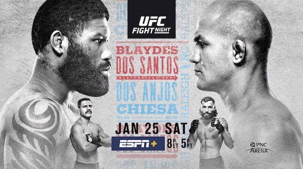 Watch UFC Fight Night 166: Blaydes vs Dos Santos 1/25/20