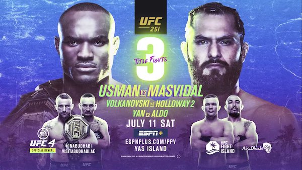 Watch UFC 251: Usman vs. Masvidal 7/11/20 Live Online