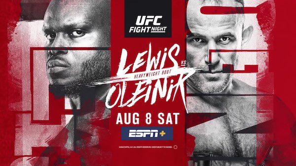 Watch UFC Fight Night Vegas 6: Lewis vs. Oleinik 8/8/20 Online