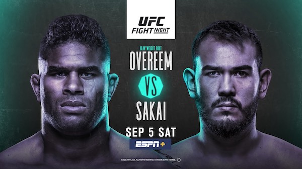 Watch UFC Fight Night Vegas 9: Overeem vs. Sakai 9/5/20 Live Online