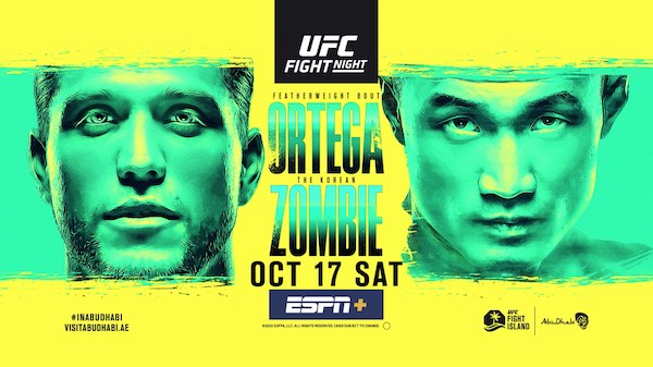 Watch UFC Fight Island 6: Ortega vs. Korean Zombie 10/17/20 Live Online