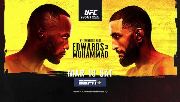 Watch UFC Fight Night Vegas 21: Edwards vs. Muhammad 3/13/21 Live Online