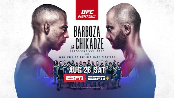 Watch UFC Fight Night Vegas 35: Barboza vs. Chikadze 8/28/21