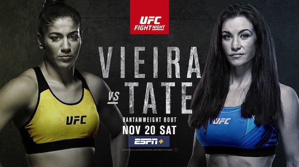 Watch UFC Fight Night Vegas 43: Vieira vs. Tate