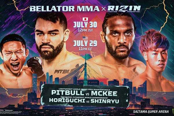Watch Bellator x Rizin: Pitbull vs McKee 7/29/23 29th July 2023