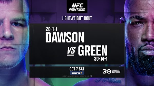 Watch UFC Fight Night Vegas 80: Dawson vs Green 10/7/23 7th October 2023